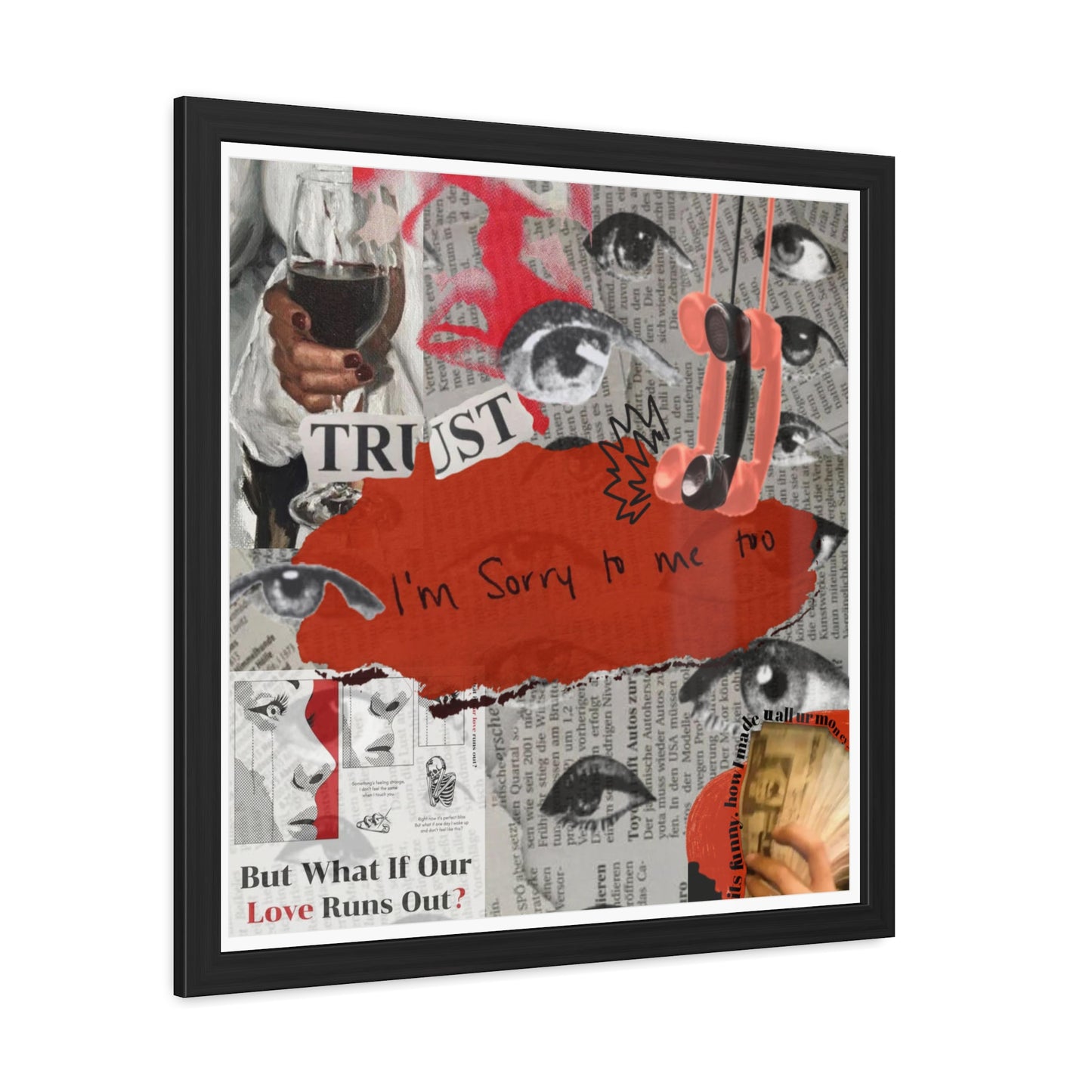 Sorry to Me Too Framed Poster